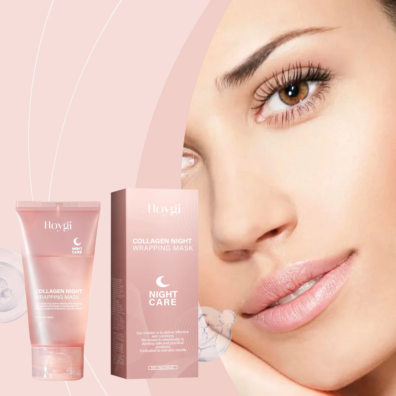 Hoygi 75G Collagen Tearing Facial Mask Gently Cleanses, Exfoliates, Moisturizes, Skin Care and Brightens facial mask