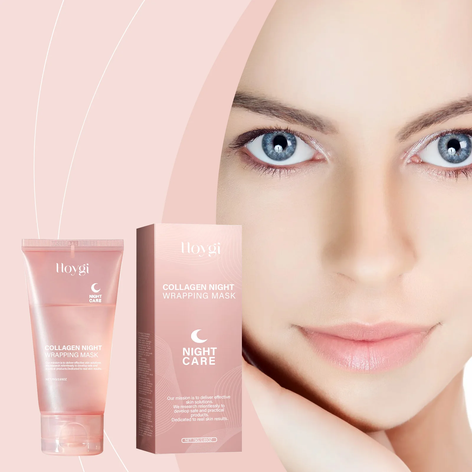 Hoygi 75G Collagen Tearing Facial Mask Gently Cleanses, Exfoliates, Moisturizes, Skin Care and Brightens facial mask - Image 8