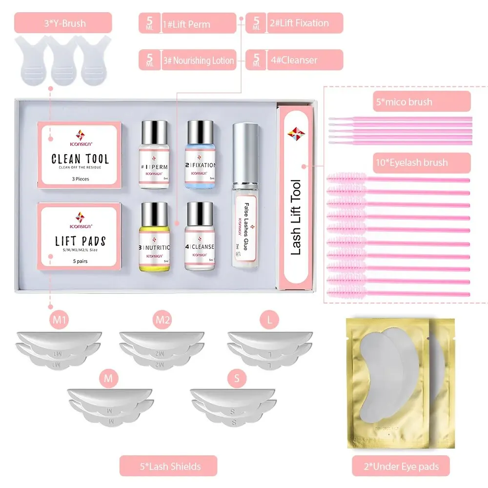 ICONSIGN Upgrade Version Lash Lift Kit Lifting Eyelashes Lasting 6-8 Weeks Calia Perm Eyelash Enhancer Makeup Tools - Image 5