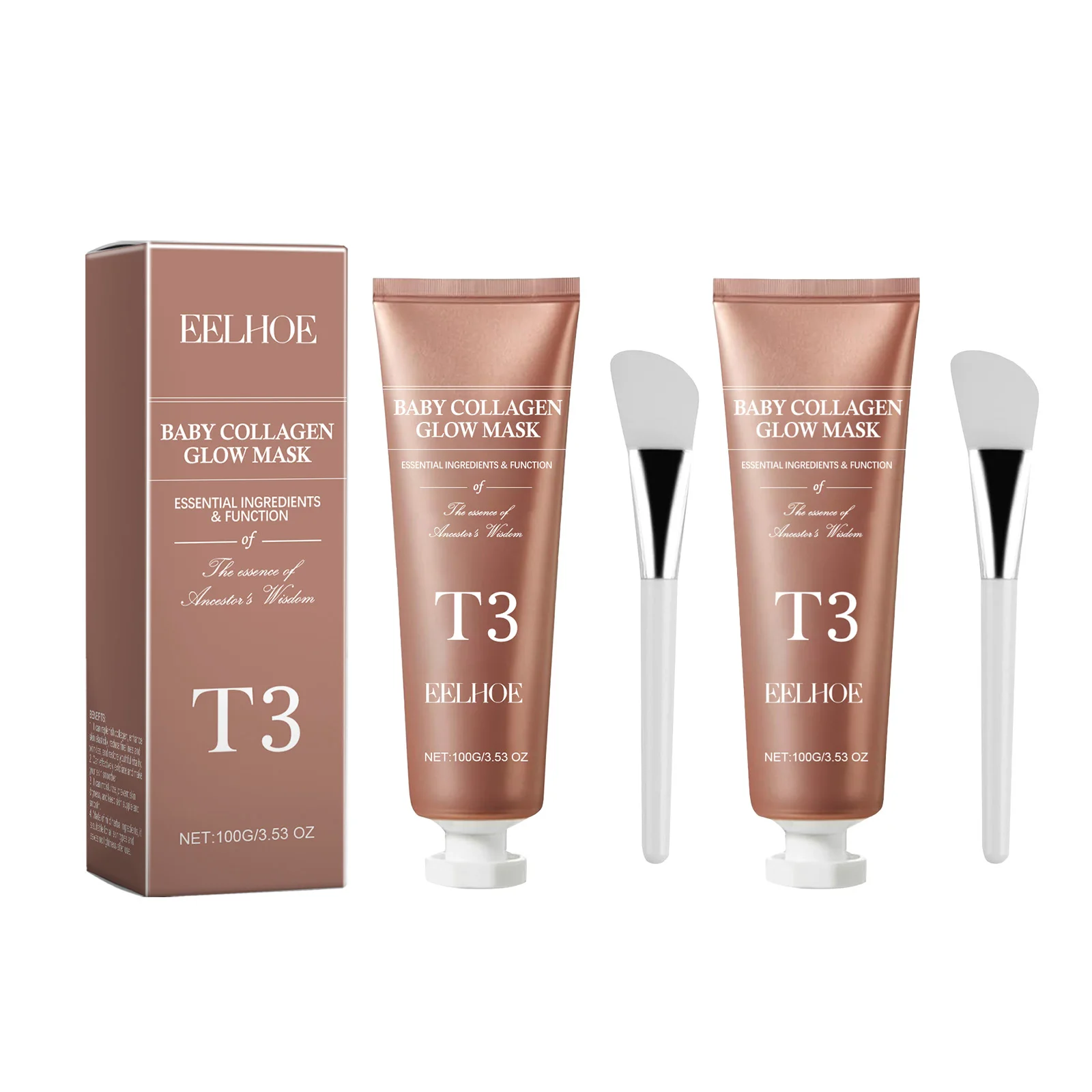 EELHOE 100g Collagen Tearing Mask Collagen supplement Hydrating And Moisturize Natural Extracted Ingredients Gentle Facial Mask - Image 2