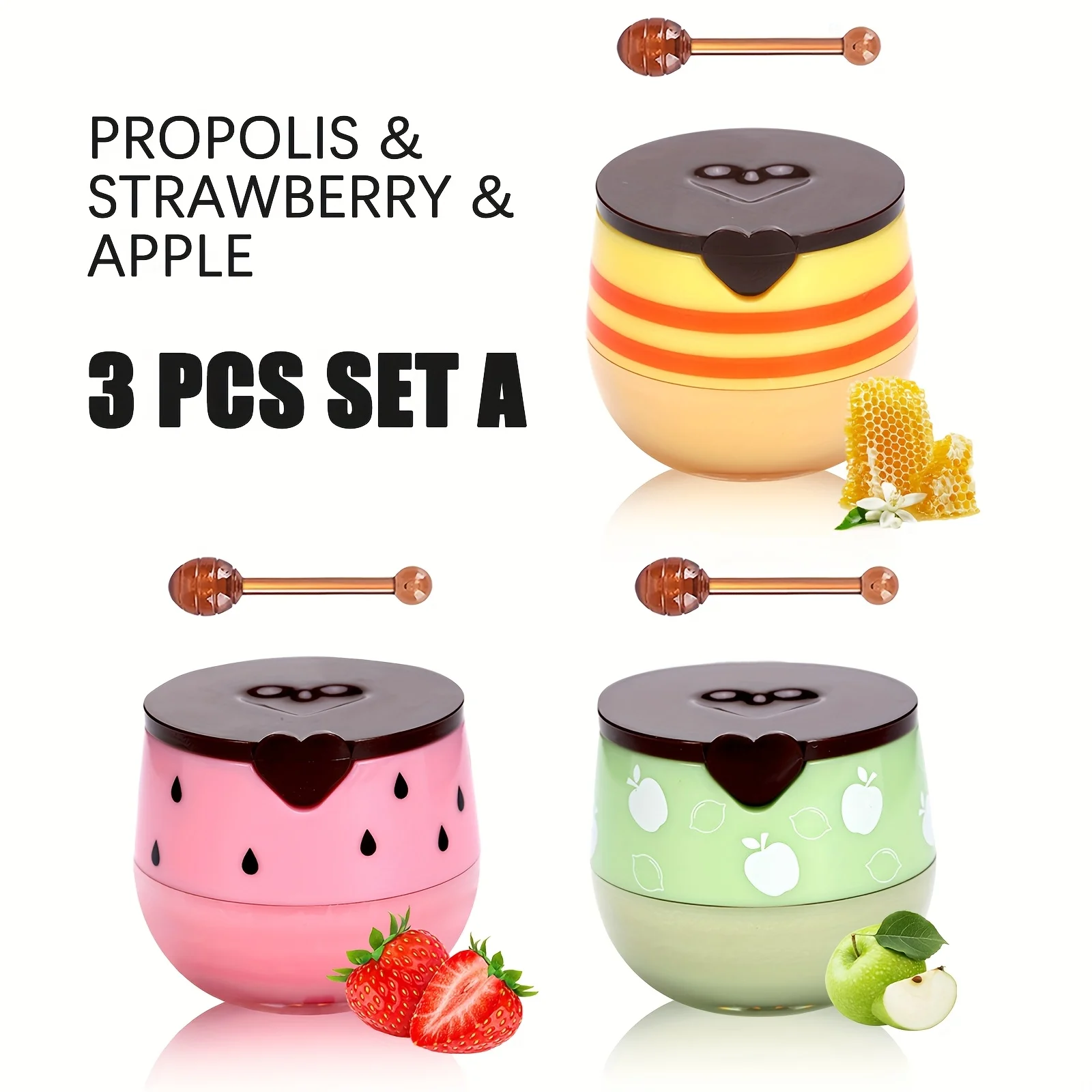 Lip Mask Honey Pot, Moisturizing Lip Mask with Brush, Lip Sleeping Mask Overnight, Hydrating Lip Balm, Lip Mask Propolis - Image 8