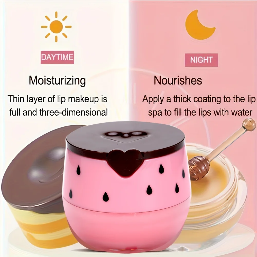 Lip Mask Honey Pot, Moisturizing Lip Mask with Brush, Lip Sleeping Mask Overnight, Hydrating Lip Balm, Lip Mask Propolis - Image 3