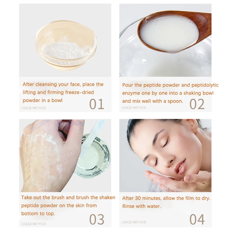 Korean Collagen Hyaluronic Acid Face Mask Repair Firming Lifting Improve Fine Lines Brighten Moisturiz Peptide Essence Skin Care - Image 2