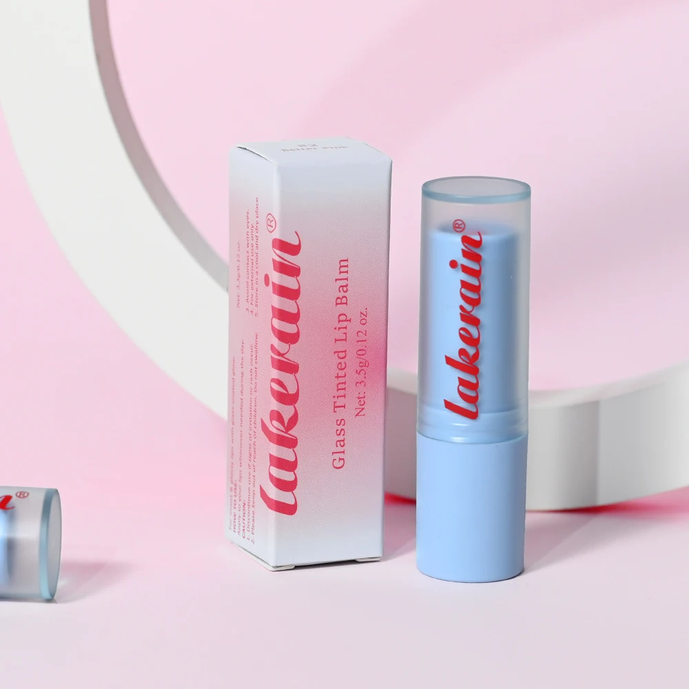 HOT Glass Tinted Lip Balm Light Cherry Red Orange Glow Moisturizing Vegetarian Lip Balm With Bright Clear Color Lip Cosmetics - Image 5