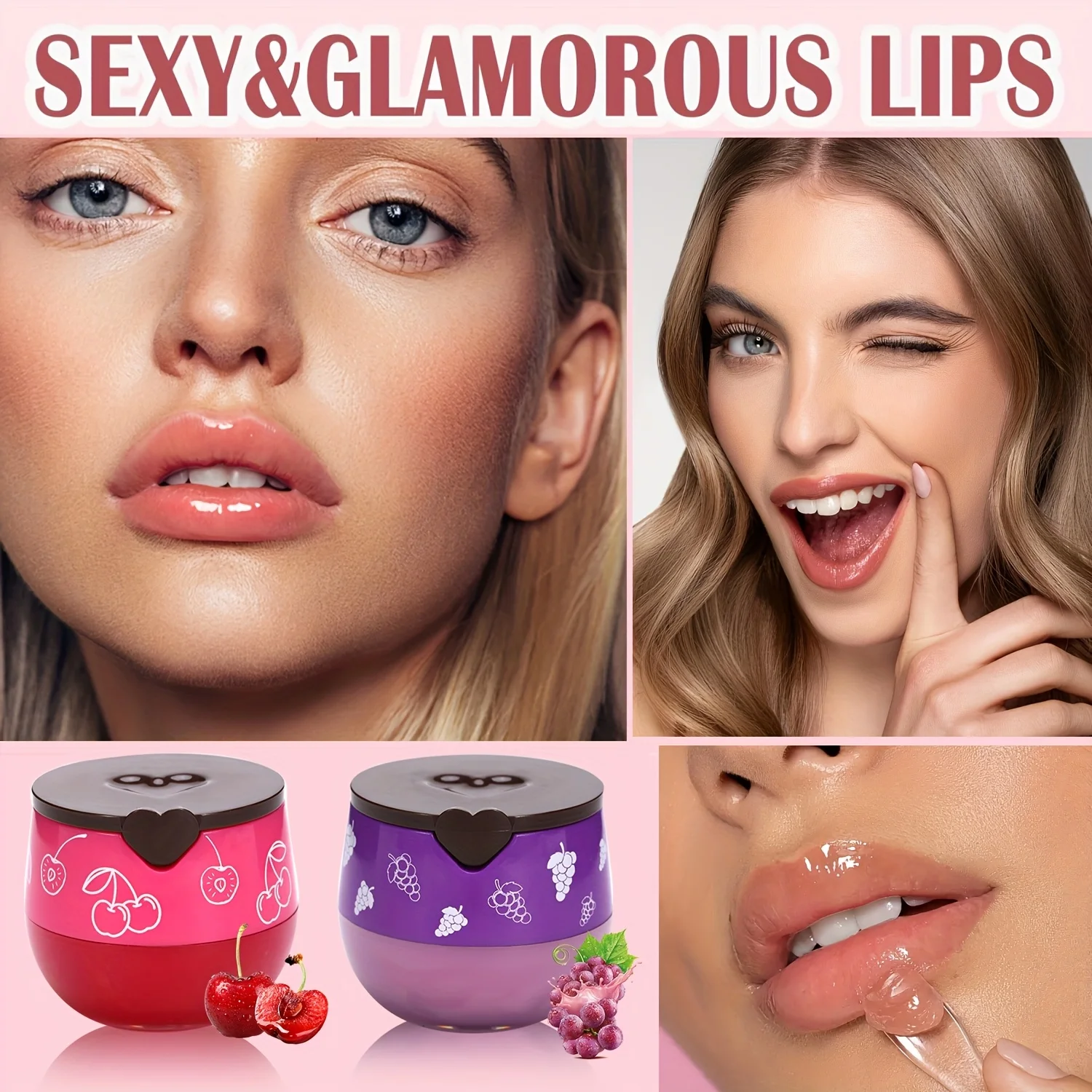 Lip Mask Honey Pot, Moisturizing Lip Mask with Brush, Lip Sleeping Mask Overnight, Hydrating Lip Balm, Lip Mask Propolis - Image 3