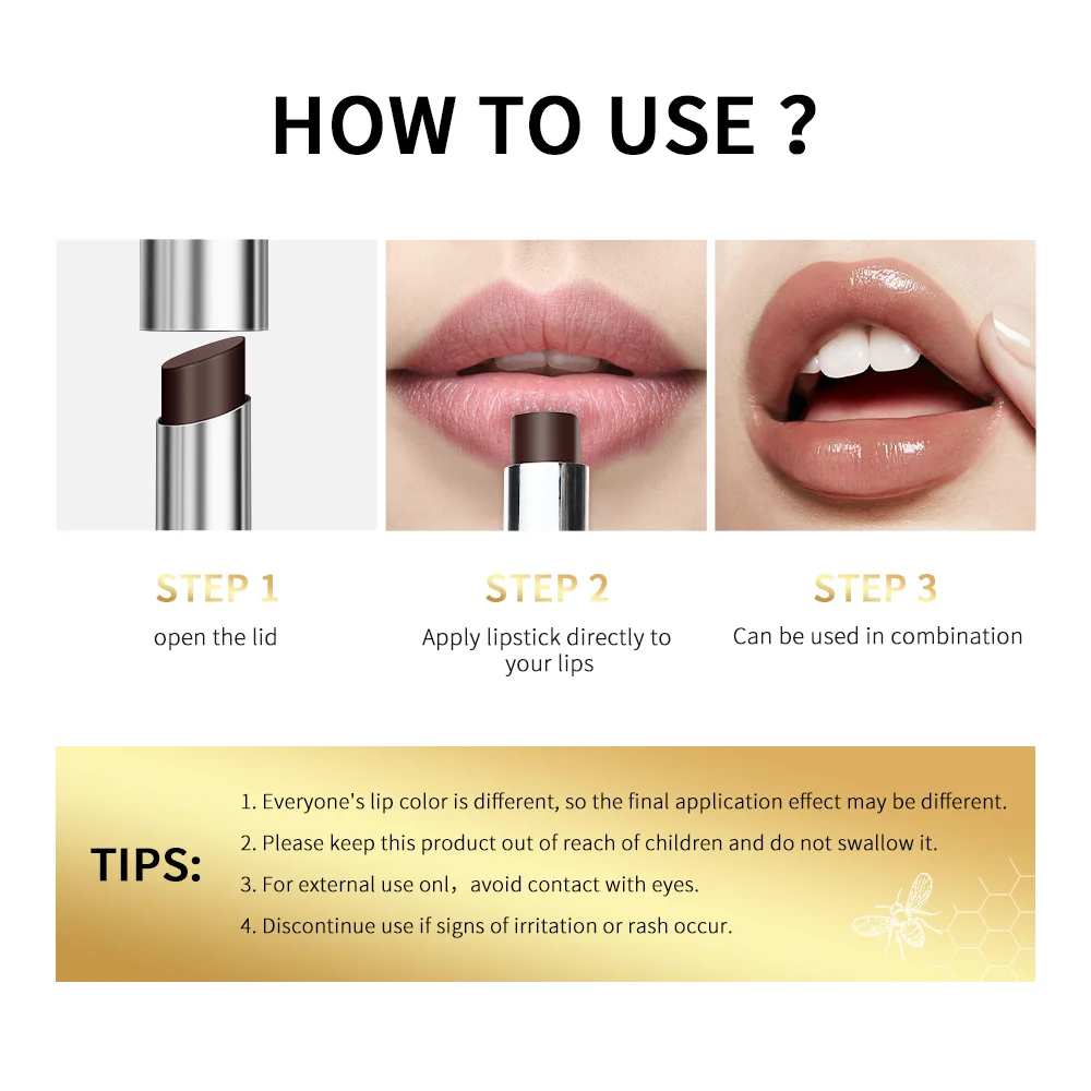 Black Honey Lipstick Long Lasting Moisturizing Natural Lip Plumper Makeup Lip Plumping Gloss Cosmetics Exfoliating for Lip - Image 2