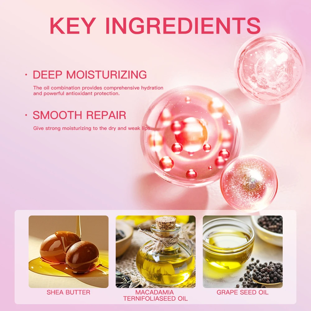 HOT Glass Tinted Lip Balm Light Cherry Red Orange Glow Moisturizing Vegetarian Lip Balm With Bright Clear Color Lip Cosmetics - Image 3