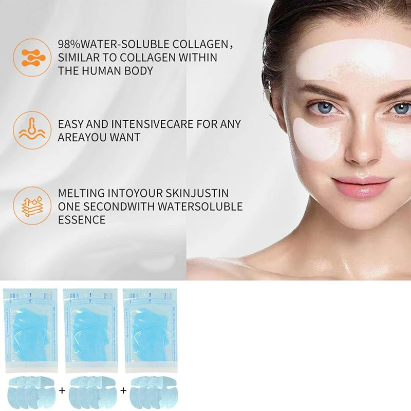 9/15pcs Soluble Collagen Face Mask Hydrolyzed Film Anti Aging Moisturizing Mask Fade Fine Lines Firming Lifting Gel Skin Care - Image 3