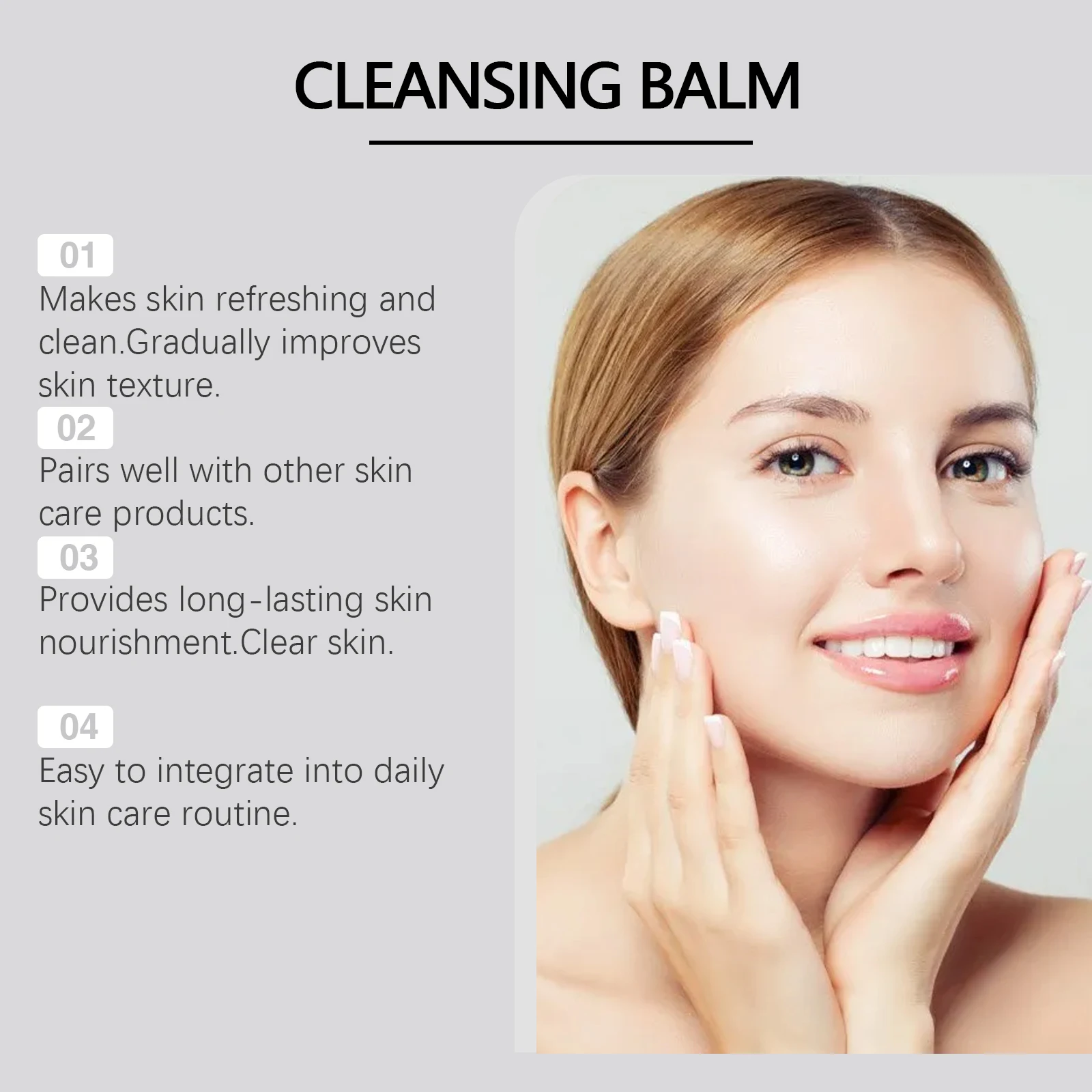 Rejuvenating Face Cleanser Deep Cleansing Remove Impurities Oil Nourishes Soothes Skin Gentle Non-irritating Face Cleansing Balm - Image 4