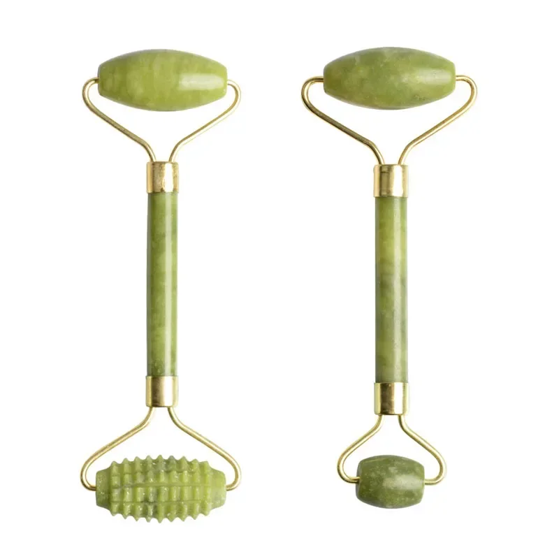 Facial Jade Massage Roller Set Guasha Board Double Heads Jade Roller for Face Natural Stone Massage Slimming Board Beauty Neck - Image 8