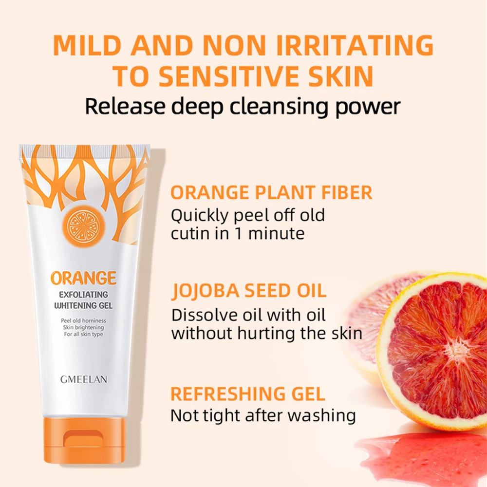 Orange Exfoliating Gel Dead Spot Remover Brighten Peeling 50g Gentle Repair Scrub Whiten Hydrating Moisturizer Korean Skin Care - Image 4
