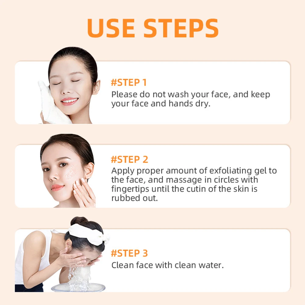 Orange Exfoliating Gel Dead Spot Remover Brighten Peeling 50g Gentle Repair Scrub Whiten Hydrating Moisturizer Korean Skin Care - Image 7