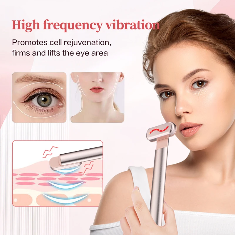 EMS Microcurrent Face Lifting Device Red Light Facial Wand Eye Neck Massager Skin Tightening Anti Wrinkle Skin Care Beauty Tool - Image 5