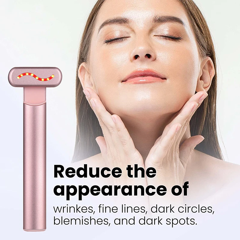 EMS Microcurrent Face Lifting Device Red Light Facial Wand Eye Neck Massager Skin Tightening Anti Wrinkle Skin Care Beauty Tool - Image 2