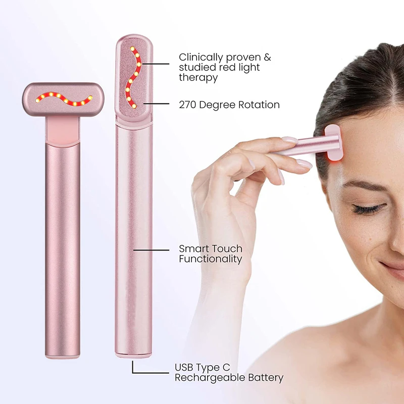 EMS Microcurrent Face Lifting Device Red Light Facial Wand Eye Neck Massager Skin Tightening Anti Wrinkle Skin Care Beauty Tool - Image 7